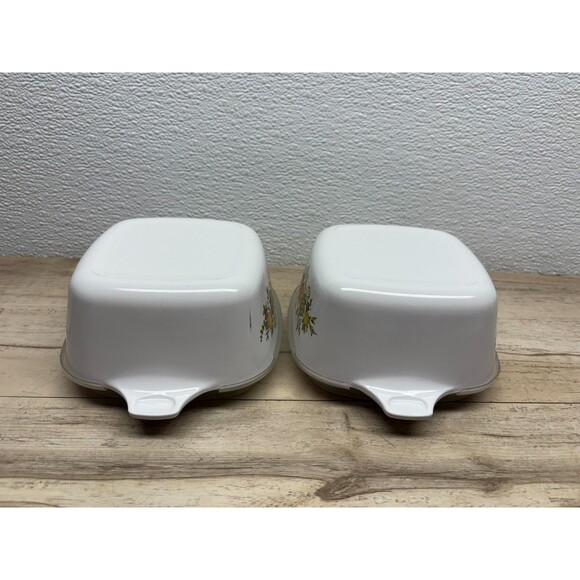 Set Of 2 Corning Ware Spice Of Life Casserole Dish 2 3/4 Cup With Plastic Lids - Picture 8 of 14